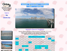 Tablet Screenshot of navarrebeachregency21.com